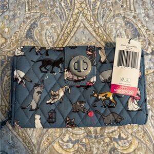 Vera Bradley Blue Cat Pattern Wallet